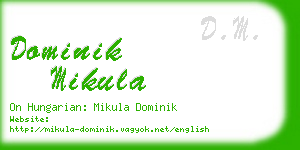 dominik mikula business card